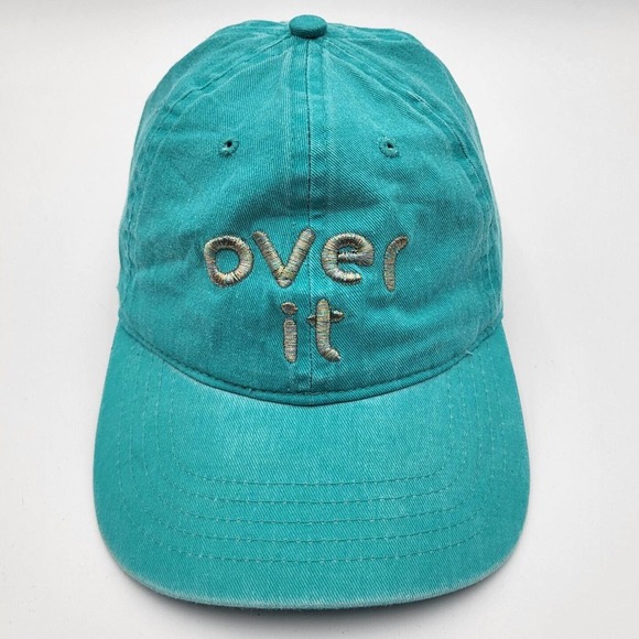 Over It Hat Cap Adult Adjustable Strapback Humor Funny Unstructured Mens - Picture 2 of 9